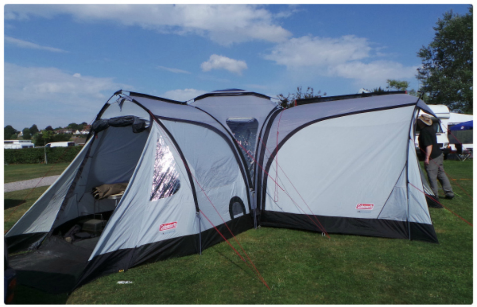 Big blue tent camping Salisbury