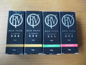 Red Vape e-liquid boxes