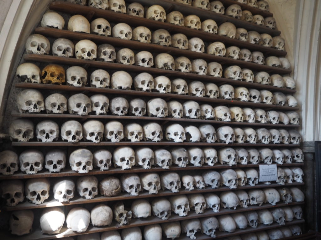 Skulls at St Leonard's Church Crypt