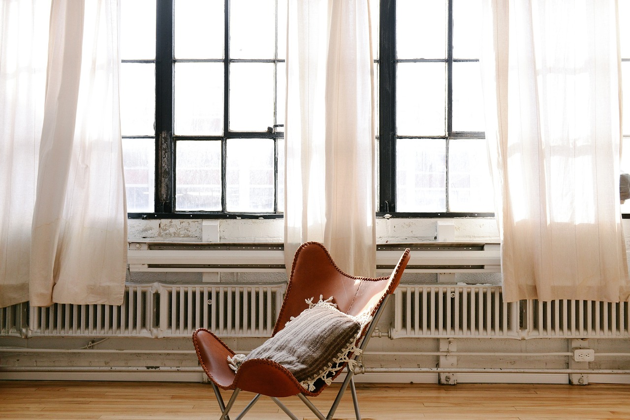 chair in front of radiator