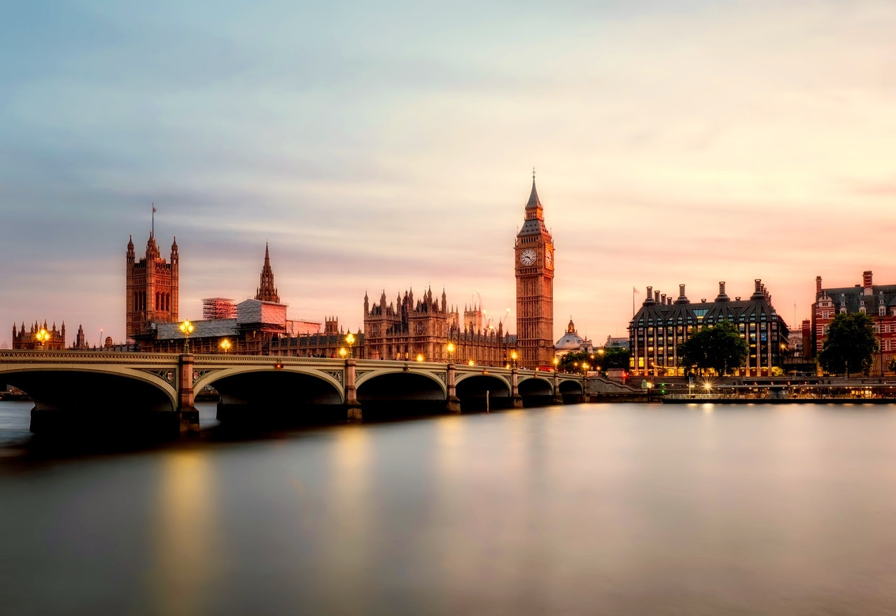 London at dusk