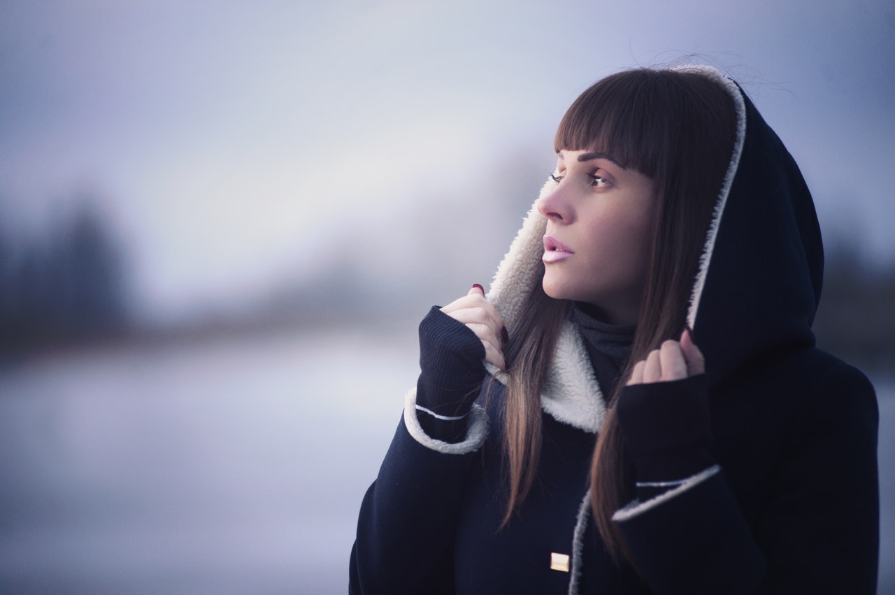 woman in winter jacket