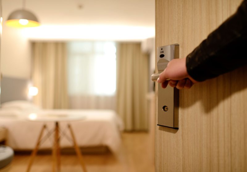 open hotel room door